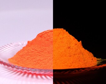 Orange Glow in the Dark Mica Powder for Resin, Tumblers, Candles, Paint, Slime, Nails & DIY Crafts