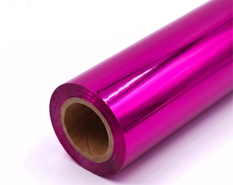 Toner Reactive Metallic Foil "Hot Pink" for Crafting, Wedding Invitations, Textile, Tumblers, etc.