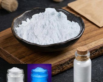 Vibrant Neon White Mica Powder – Fluorescent Pigment for Resin, Tumblers, Candles, Paint, Slime, Nails & DIY Crafts