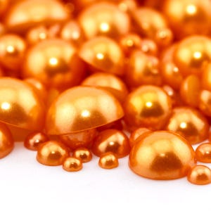 Flatback Pearl Mandarin | Sizes 2MM 3MM 4MM 5MM 6MM 8MM 10MM 12MM & Mixed Sizes | Pearl Embellishment for Craft, Nail Art, Tumblers