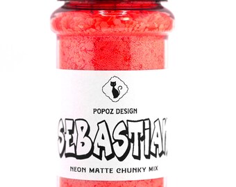 Neon Matte Chunky Glitter Mix "Sebastian" - Premium Quality Glitter for Crafting, Nail Art, Tumblers & More!