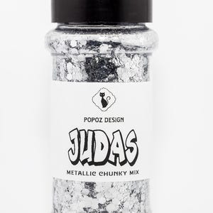 Metallic Chunky Glitter Mix &quot;Judas&quot; - 2oz. Shaker Jar - Premium Quality Glitter for Crafting, Nail Art, Tumblers & More!