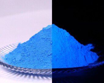 Blue Glow in the Dark Mica Powder for Resin, Tumblers, Candles, Paint, Slime, Nails & DIY Crafts