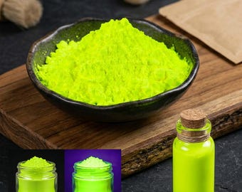 Vibrant Neon Yellow Mica Powder – Fluorescent Pigment for Resin, Tumblers, Candles, Paint, Slime, Nails & DIY Crafts