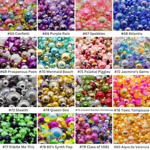Mélanges de perles et de strass | #65 - #128 | Mélange flatback pour décorations manuelles, décorations d'ongles et fournitures pour gobelets | Tailles variées 2 - 12 MM