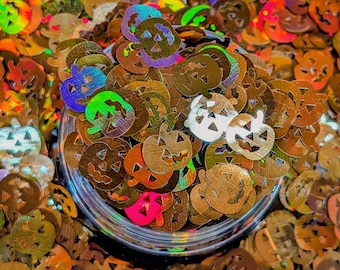 Halloween Holographic Glitter "Pumpkin": Color Shifting for Nail Art, Resin, Tumblers