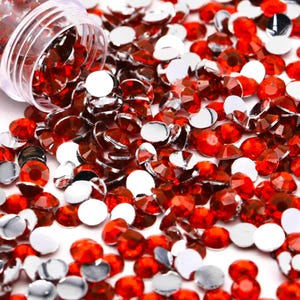 Hyacinth Silver Back Flatback Resin Rhinestones - 2mm 3mm 4mm 5mm 6mm for Craft, Nail Art & Tumbler Supplies