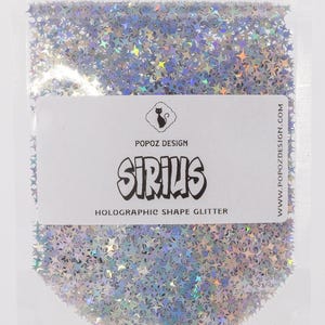 4-Pointed Star Shaped Glitter &quot;Sirius&quot; - 10 Grams - Premium Quality Glitter for Crafting, Nail Art, Tumblers, Resin Art, Scrapbook & More!