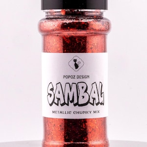 Metallic Chunky Glitter Mix &quot;Sambal&quot; - 2oz. Shaker Jar - Premium Quality Glitter for Crafting, Nail Art, Tumblers & More!