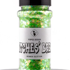 Chunky Remix Glitter &quot;Witches&#39; Brew&quot; - 2oz Shaker Jar - Premium Quality Glitter for Crafting, Nail Art, Tumblers, Resin Art, & More!