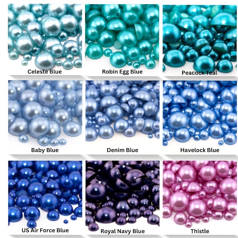 Flatback Pearls Mixed Sizes | Faux Pearl Flatback | Pearl Embellishment for Crafting, Nail Art, Tumblers afbeelding 5