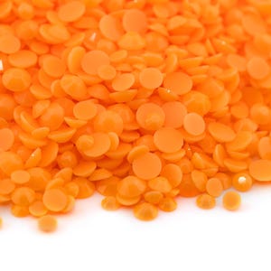 Light Orange Opaque Jelly Flatback Resin Rhinestones - 3mm 4mm 5mm for Craft, Nail Art & Tumbler Supplies