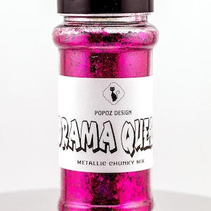 Metallic Chunky Glitter Mix &quot;Drama Queen&quot; - 2oz. Shaker Jar - Premium Quality Glitter for Crafting, Nail Art, Tumblers & More!
