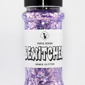 Crystal Glitter &quot;Bewitched&quot; - 2oz. Shaker Jar - Premium Quality Glitter for Crafting, Nail Art, Tumblers & More!
