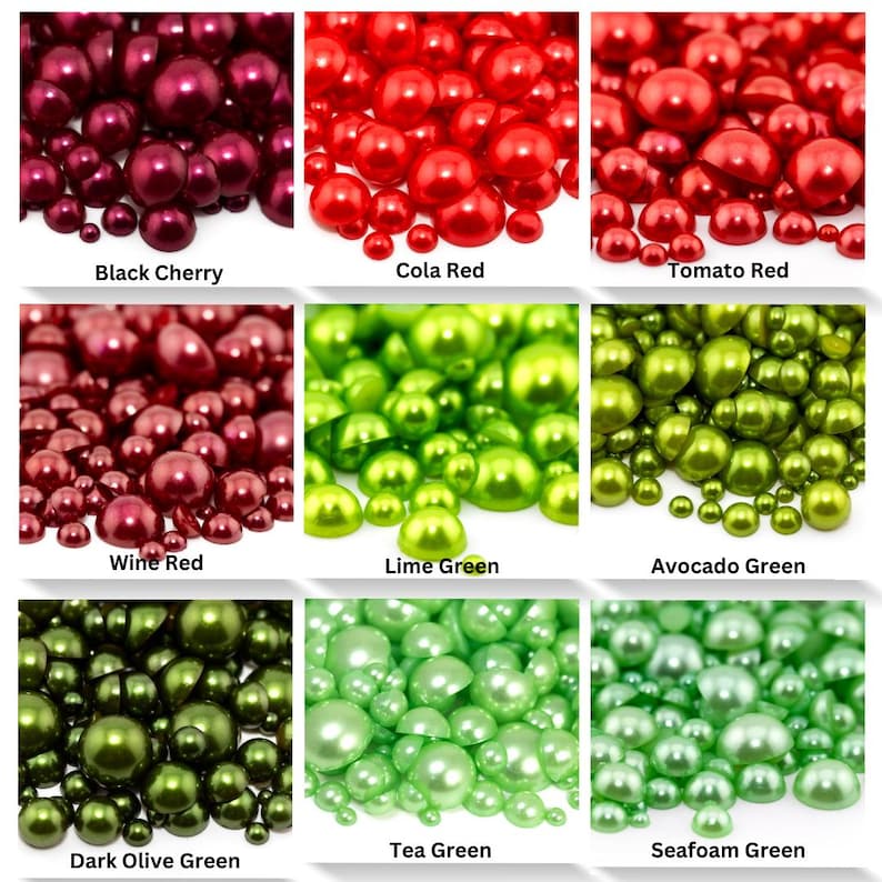 Flatback Pearls Mixed Sizes | Faux Pearl Flatback | Pearl Embellishment for Crafting, Nail Art, Tumblers afbeelding 3