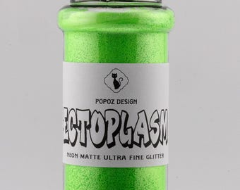 Neon Matte Ultra Fine Glitter Mix "Ectoplasm" - 2oz. Shaker Jar - Premium Quality Glitter for Crafting, Nail Art, Tumblers & More!
