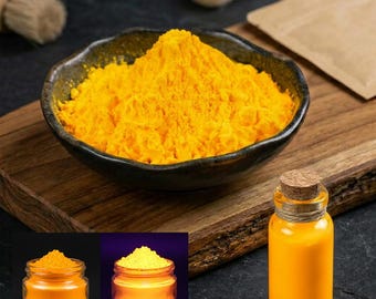 Vibrant Neon Light Orange Mica Powder – Fluorescent Pigment for Resin, Tumblers, Candles, Paint, Slime, Nails & DIY Crafts