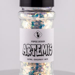 Opal Chunky Glitter Mix &quot;Artemis&quot; - 2oz. Shaker Jar - Premium Quality Glitter for Crafting, Nail Art, Tumblers & More!