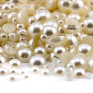 Flatback Pearl Cream White | Sizes 2MM 3MM 4MM 5MM 6MM 8MM 10MM 12MM & Mixed Sizes | Pearl Embellishment for Craft, Nail Art, Tumblers