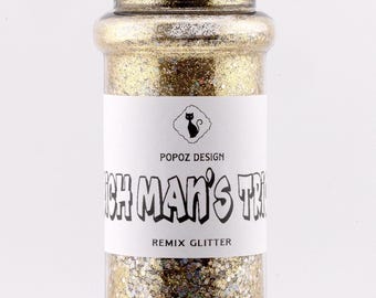 Remix Glitter "Rich Man's Trick" - Premium Quality Glitter for Crafting, Nail Art, Tumblers, Resin Art, Scrapbooking & More!