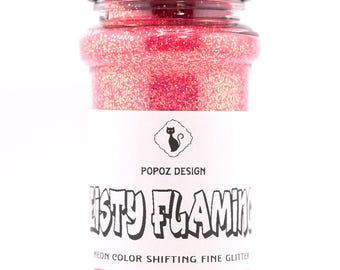Color Shifting Fine Glitter "Feisty Flamingo" - Premium Quality Glitter for Crafting, Nail Art, Tumblers, Resin Art, Scrapbooking & More!