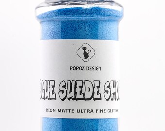 Neon Matte Ultra Fine Glitter Mix "Blue Suede Shoes" - 2oz. Shaker Jar - Premium Quality Glitter for Crafting, Nail Art, Tumblers & More!