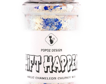 Magic Chameleon Chunky Glitter Mix "Shift Happens - Quality Glitter for Crafting, Nail Art, Tumblers, Resin & More!