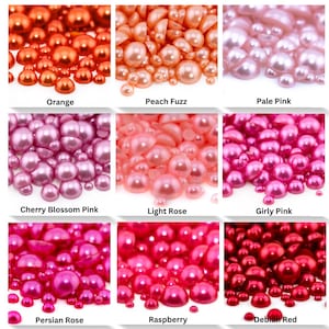 Flatback Pearls Mixed Sizes | Faux Pearl Flatback | Pearl Embellishment for Crafting, Nail Art, Tumblers afbeelding 2