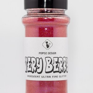 Iridescent Ultra Fine Glitter &quot;Very Berry&quot; - Premium Quality Glitter for Crafting, Nail Art, Tumblers, Resin Art, Scrapbooking & More!