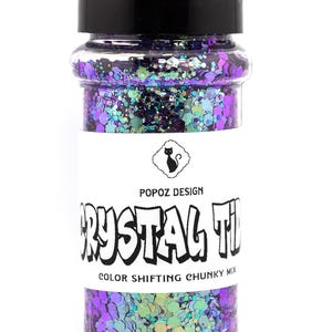 Color Shifting Chameleon Chunky Glitter &quot;Crystal Tide&quot; - Premium Quality Glitter for Crafting, Nail Art, Tumblers, Scrapbooking & More!