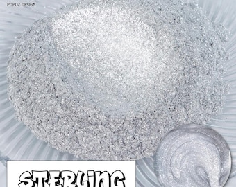 Pearl Pigment Powder – "Sterling" Pearlescent Shimmer for Resin, Candles, Tumblers & Crafts