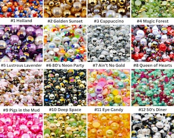 Pearl & Rhinestone Mixes | #1 - #64 | Embellishment Flatback Mix for Craft, Nail Art, Tumbler Supplies | Mixed Sizes 2 - 12MM