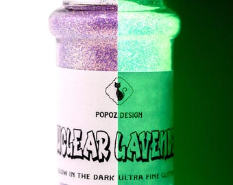Glow in the Dark Ultra Fine Glitter Mix "Nuclear Lavender" - Premium Quality Glitter for Crafting, Nail Art, Tumblers & More!