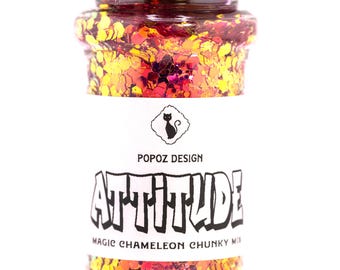 Magic Chameleon Chunky Glitter Mix "Attitude" - Quality Glitter for Crafting, Nail Art, Tumblers, Resin & More!