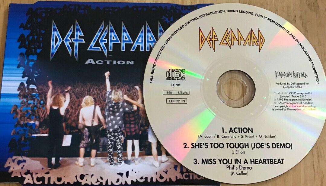 Def Leppard 'action' 3 Track CD Single 1994 UK Etsy