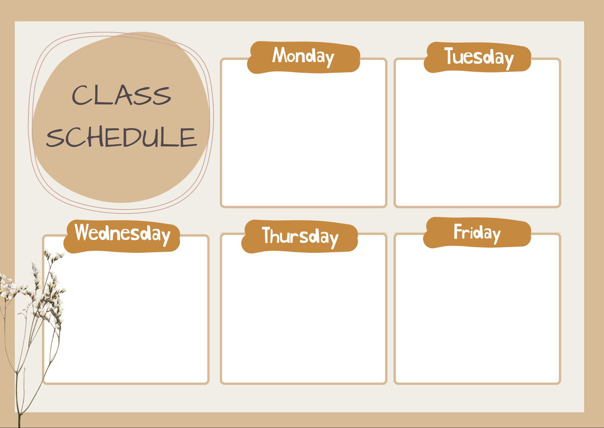 Printable Schedule School Timetable Class Schedule Student - Etsy