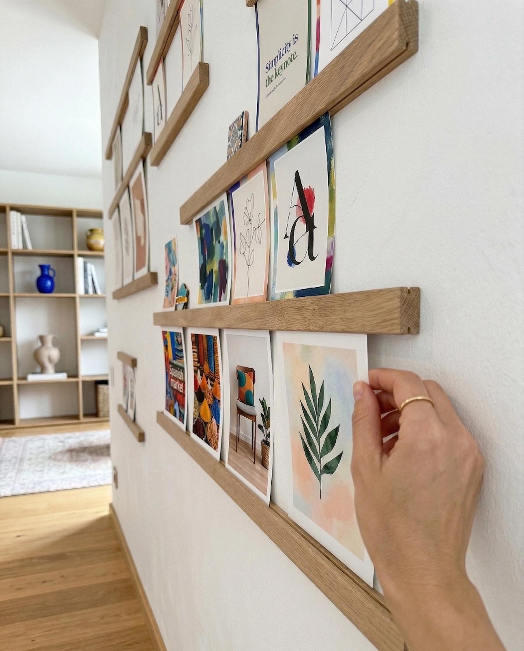 Modular Picture Rail System Made of Fsc®-certified Oak – for Gluing and ...