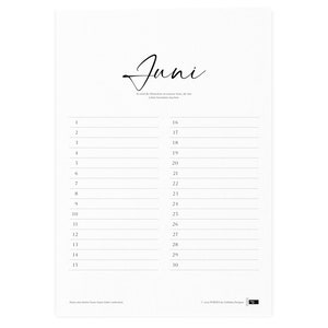 12-month calendar with clipboard in DIN A4 format, a perpetual calendar with individual months, birthdays, and family planner. image 8