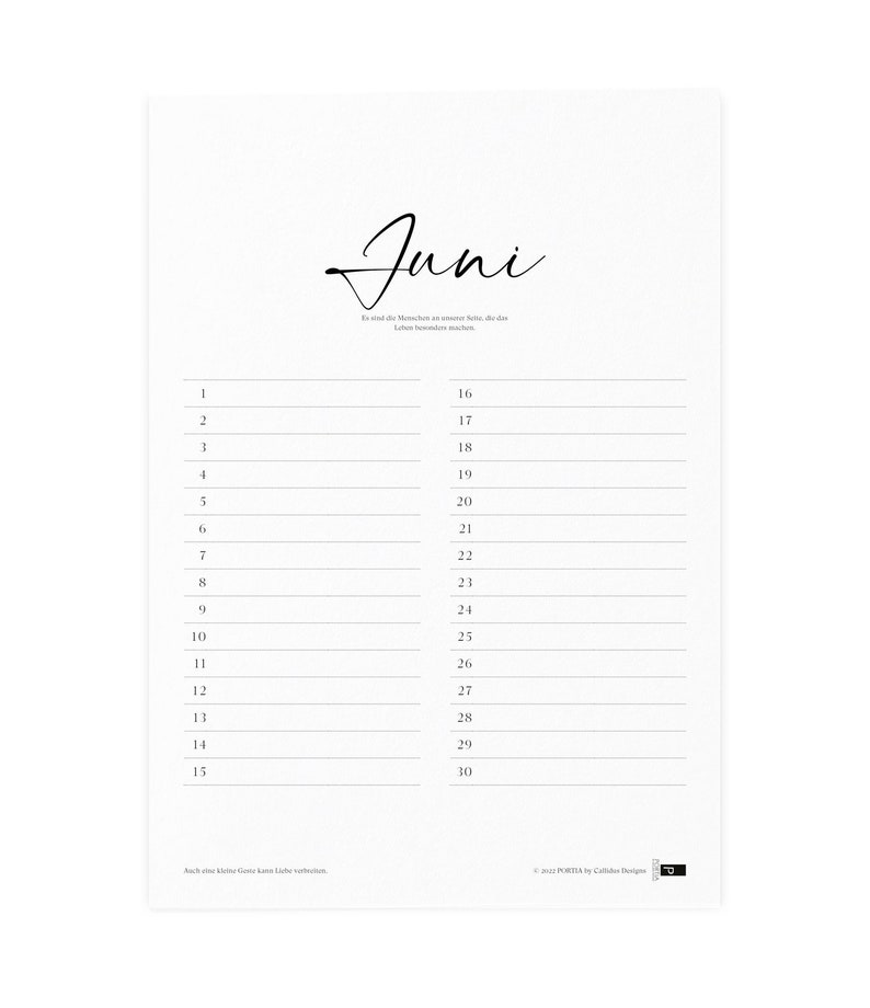 12-month calendar with clipboard in DIN A4 format, a perpetual calendar with individual months, birthdays, and family planner. image 8