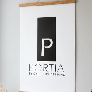 Magnetic poster strip made of FSC® certified oak, wooden picture strip in DIN A1, A2, A3, A4, A5, (15 cm, 50 cm, 60 cm, 84 cm to 100 cm) image 2