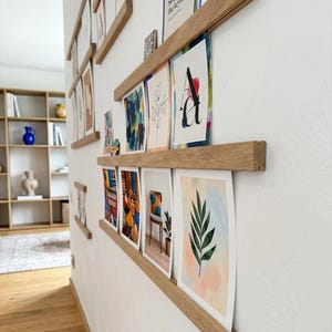 Sistema modular de trilhos para quadros – trilho para colagem e fixação de fotos | Sistema de trilhos para molduras de fotos, quadros e cartões-postais | fino e flexível