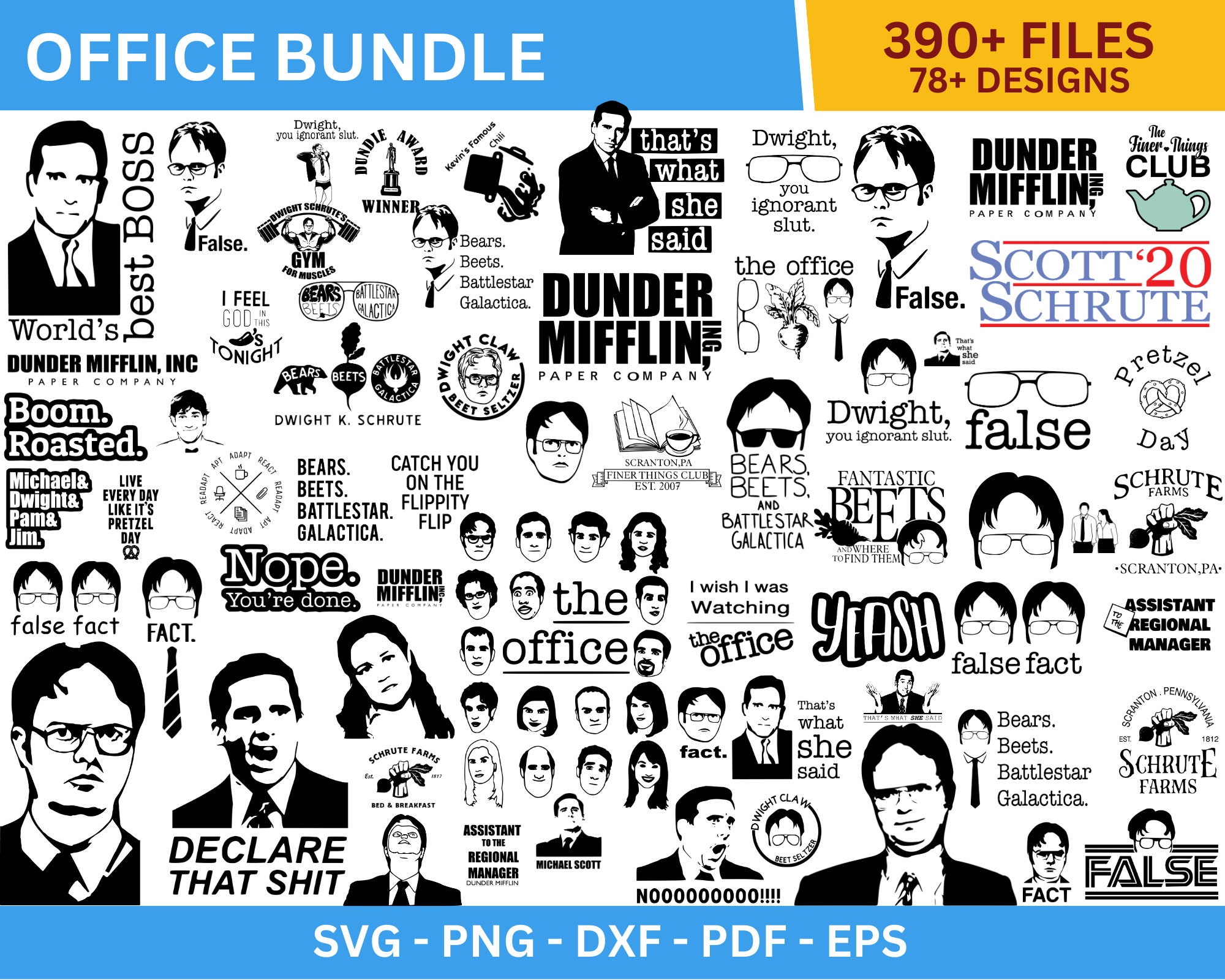 THE OFFICE SVG the Office Svg Bundle Michael Scott Svg Etsy Hong Kong