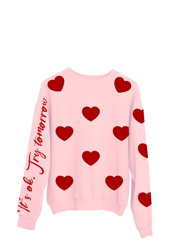 Felpa personalizzata con cuori, felpa con scritta Love, felpa