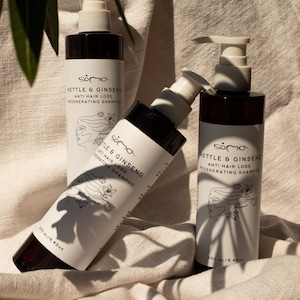 Handcrafted Anti Hair Loss Regenerating Shampoo with nettle and ginseng, Volume, Thin Hair, Strong Hair, Natural Vegan formula