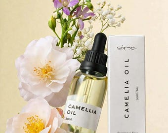 Huile de camélia pour les cheveux et la peau, huile de graines de camélia 100 % pure et naturelle, crème hydratante pour le visage et les cheveux