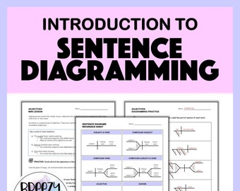 Introduction to Sentence Diagramming Lessons and Practice Worksheets