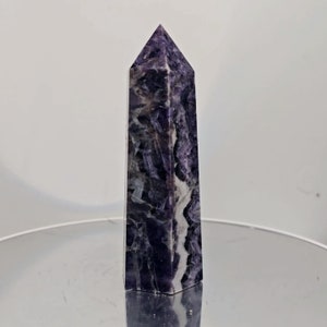 アメジストタワー - 魚座 - 2月の誕生石 - 守護の宝石 - ストレスを和らげる - 202g - 121.8 mm (1)