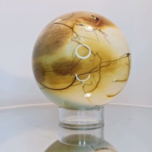 Mookaite Sphere Mineral Specimen - Smooth Round Polished Natural Stone Ball Specimen for Display - Collectable Minerals 6.7cm -  335g