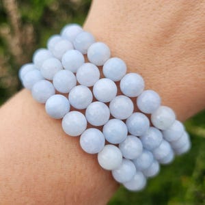 Aquamarin Armband - Kristall Edelstein Perlen Armband