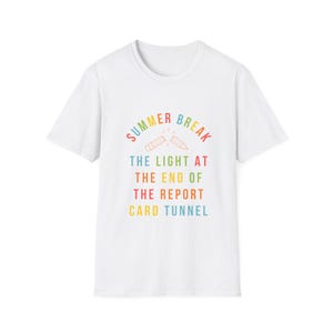 Camiseta unisex de estilo suave para las vacaciones de verano, ideal para estudiantes, ropa informal, vacaciones y celebración de boletas de calificaciones.